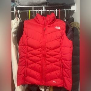 North face red vest